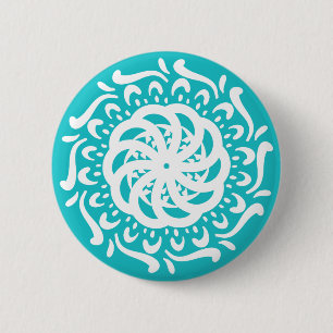 Macaron Rond 5 Cm Oceana Mandala