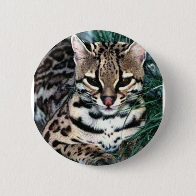 Macaron Rond 5 Cm Ocelot (Devant)