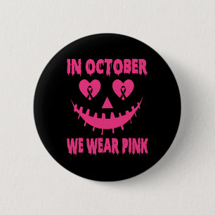 Macaron Rond 5 Cm Octobre Nous Portons Le Cancer Du Sein Rose Hallow