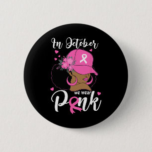 Macaron Rond 5 Cm Octobre Nous Portons Pink Breast Cancer Sensibilis