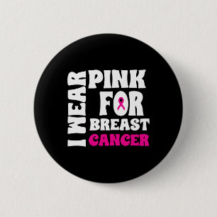 Macaron Rond 5 Cm Octobre Nous Portons Pink Breast Cancer Sensibilis