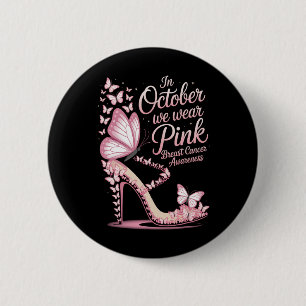 Macaron Rond 5 Cm Octobre Porter Pink Breast Cancer Soutien Sensibil