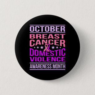 Macaron Rond 5 Cm Octobre Soutien du Mois de sensibilisation à la v