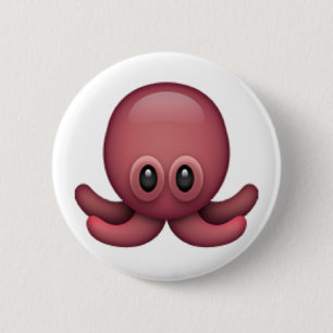 Macaron Rond 5 Cm Octopus - Emoji