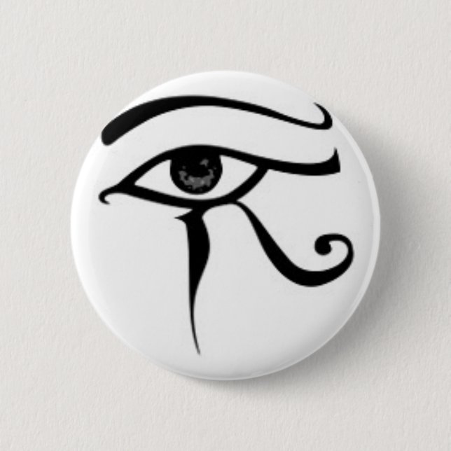 Macaron Rond 5 Cm Oeil égyptien de Horus (Devant)