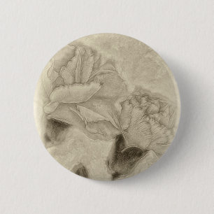 Macaron Rond 5 Cm Oeillets roses 3 Antiqued