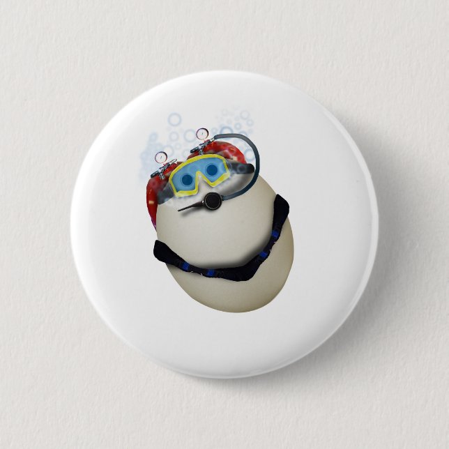 Macaron Rond 5 Cm Oeuf de la SCUBA - Venture (Devant)