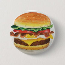 Oeuf de lard et bouton de cheeseburger