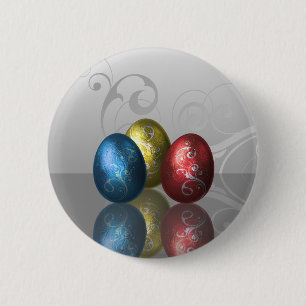 Macaron Rond 5 Cm OEufs de Pâques - Bouton