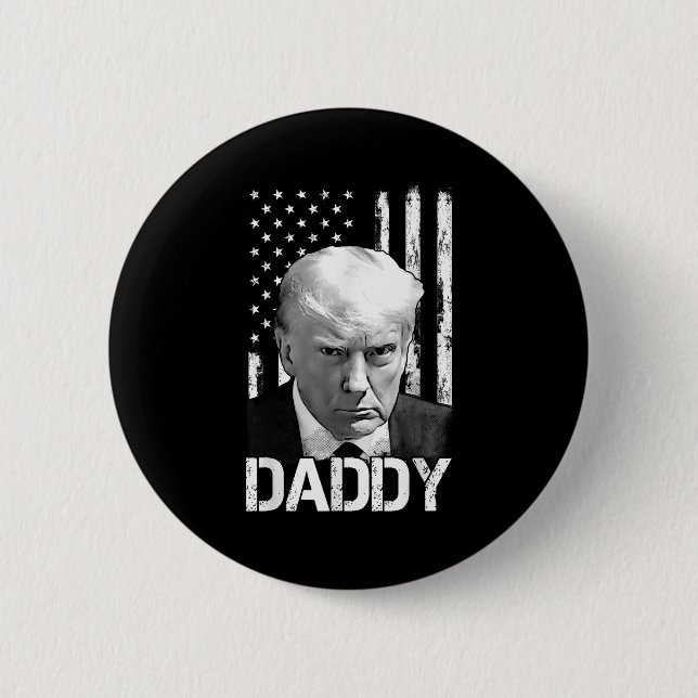 Macaron Rond 5 Cm Official 2025 Trump Daddy _2  (Devant)
