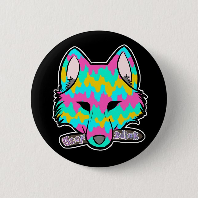 Macaron Rond 5 Cm Officiel de Beefsdick (Devant)