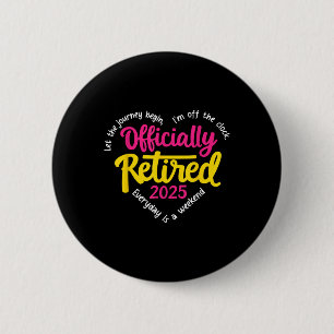 Macaron Rond 5 Cm Officiellement Retraité 2025 Heart Men Femmes