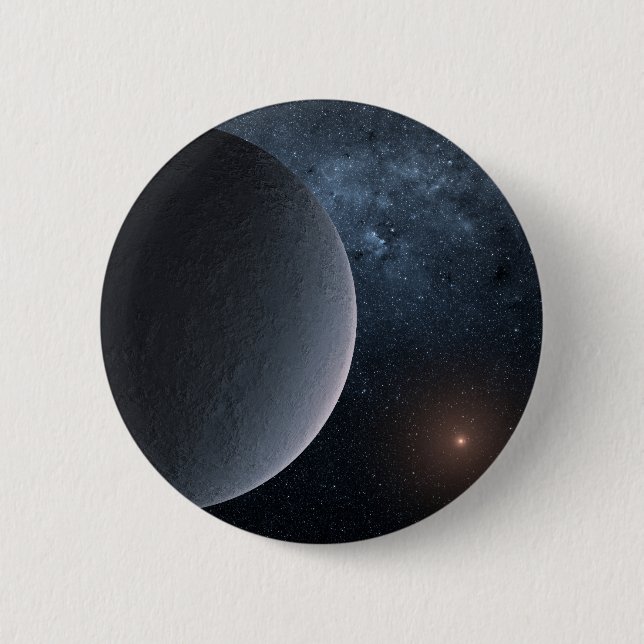 Macaron Rond 5 Cm Ogle Exoplanet-2016-Blg-1195Lb Orbits Une Petite É (Devant)