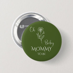 Macaron Rond 5 Cm Oh Baby Minimaliste Future Maman Fleur des Champs