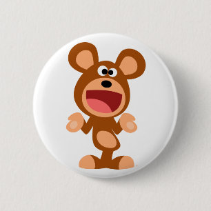 Macaron Rond 5 Cm "Oh…" Gesticulation de l'insigne de bouton d'our