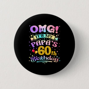 Macaron Rond 5 Cm Oh mon dieu, c'est les 60 ans de mon papa, joyeux 