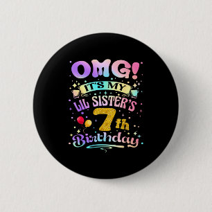 Macaron Rond 5 Cm Oh mon dieu, c'est les 7 ans de ma petite soeur, j