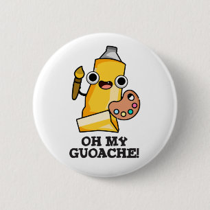 Macaron Rond 5 Cm Oh My Guoache Funny Artiste Peinture Pun