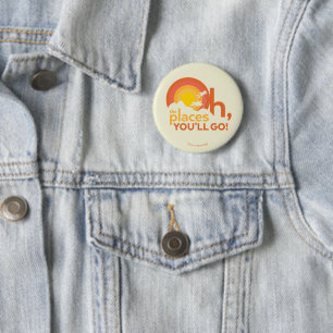 Macaron Rond 5 Cm Oh, The Places You'll Go! Typographie de paysage