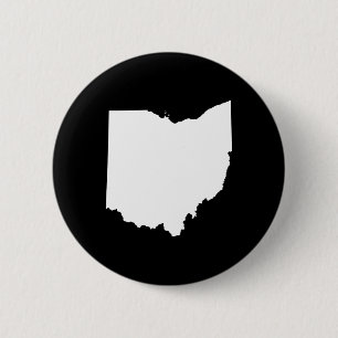Macaron Rond 5 Cm Ohio en blanc et noir