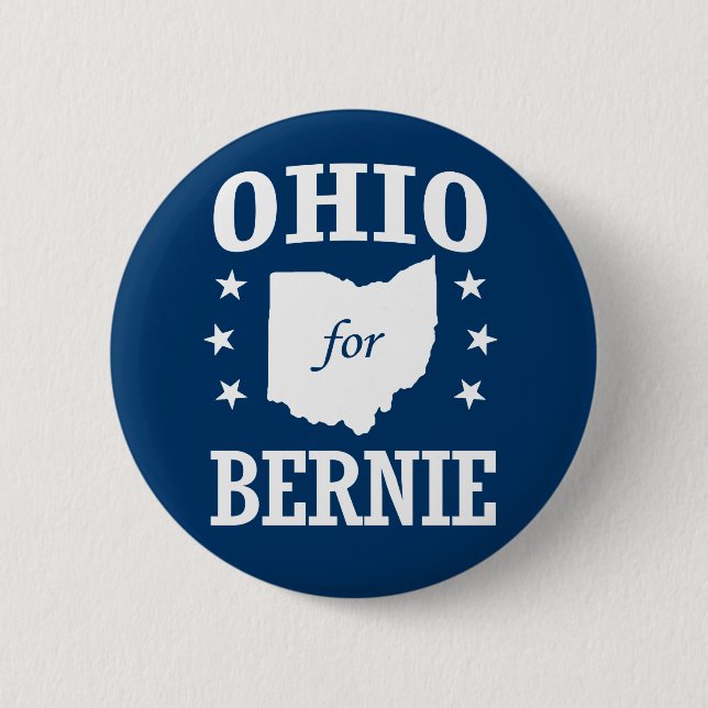 MACARON ROND 5 CM OHIO POUR BERNIE SANDERS (Devant)