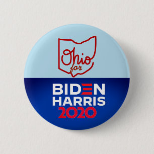 Macaron Rond 5 Cm Ohio pour Biden Harris 2020