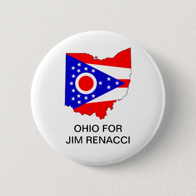 Macaron Rond 5 Cm OHIO pour Jim Renacci GOVERNOR Button (Devant)