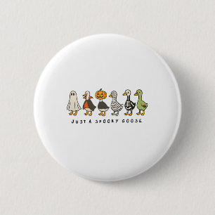 Macaron Rond 5 Cm Oie d'Halloween Juste Éffrayant Drôle Oie d'Hallow