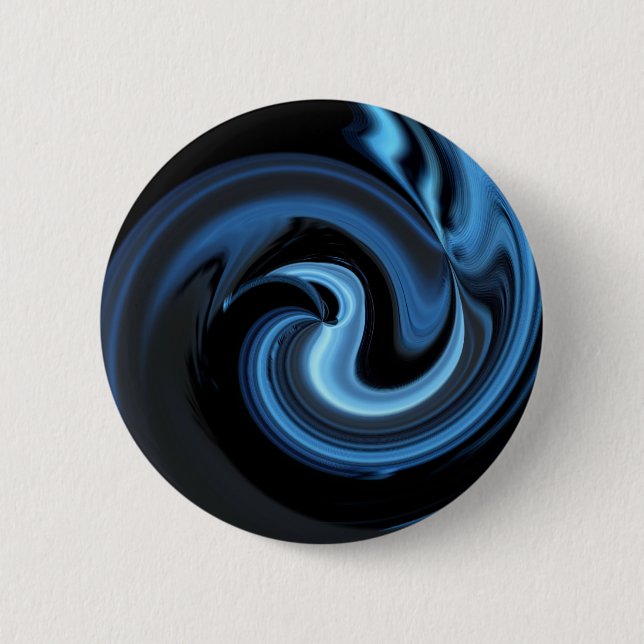 Macaron Rond 5 Cm Oiseau bleu Abstrait *personnalisez* (Devant)
