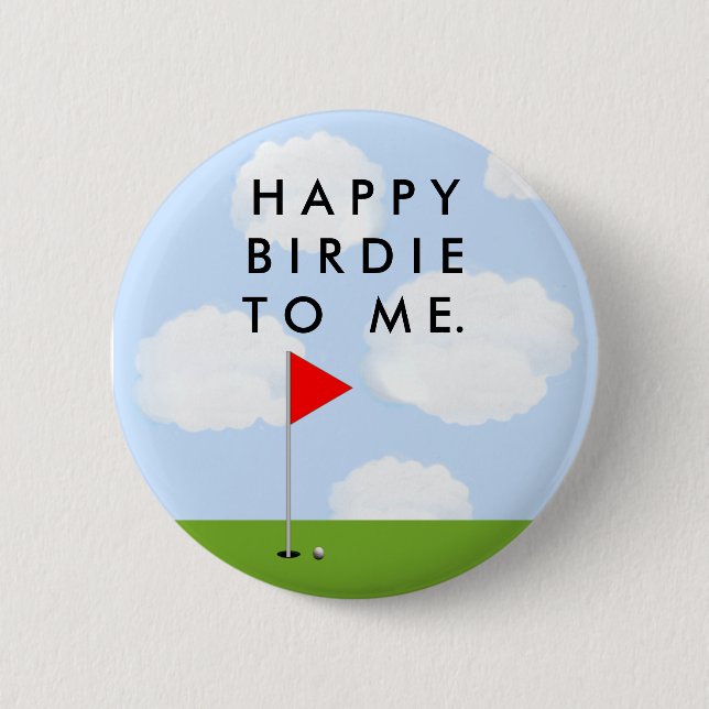 Macaron Rond 5 Cm Oiseau de golf (Devant)