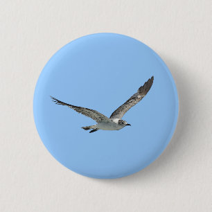 Macaron Rond 5 Cm Oiseau de mouette