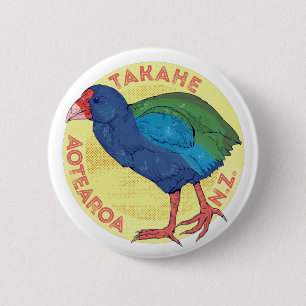 Macaron Rond 5 Cm Oiseau de Takahe NZ