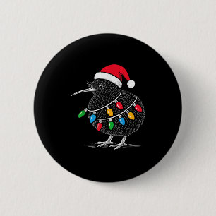 Macaron Rond 5 Cm Oiseau Kiwi Nouvelle-Zélande Vacances Noël
