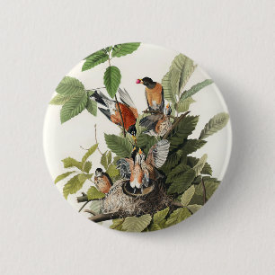 Macaron Rond 5 Cm Oiseaux d'Amérique (1827) de John James Audubon