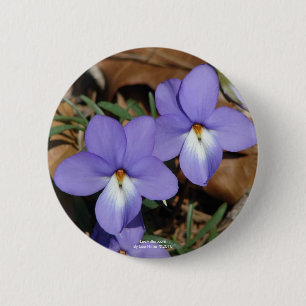 Macaron Rond 5 Cm Oiseaux fleur sauvage-Pied Violet III Cadeaux et v
