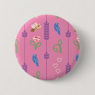 Macaron Rond 5 Cm Oiseaux superfilles, abeilles, arbres