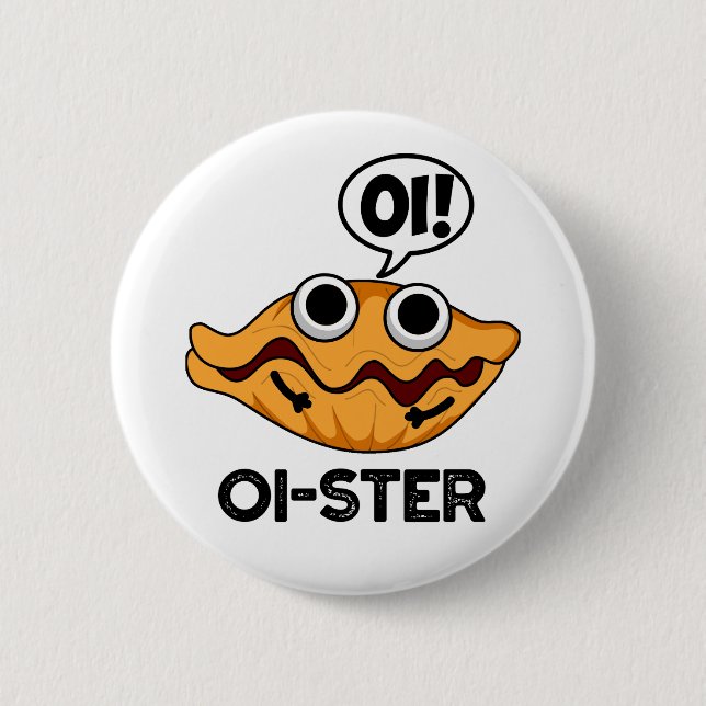 Macaron Rond 5 Cm Oister Funny Animal Oyster Pun (Devant)