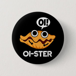 Macaron Rond 5 Cm Oister Funny Animal Oyster Pun Dark BG