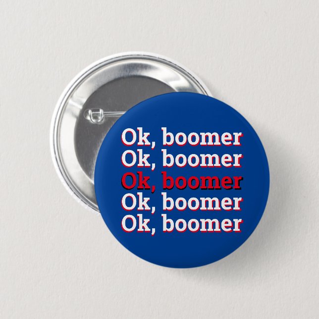 Macaron Rond 5 Cm OK Boomer (Devant & derrière)