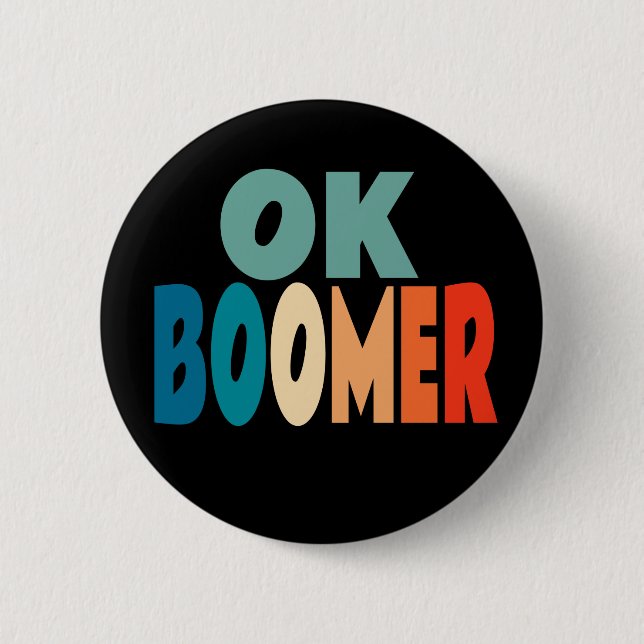 Macaron Rond 5 Cm Ok Boomer (Devant)