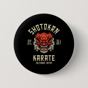 Macaron Rond 5 Cm Okinawa Japon Dojo Shotokan Karaté