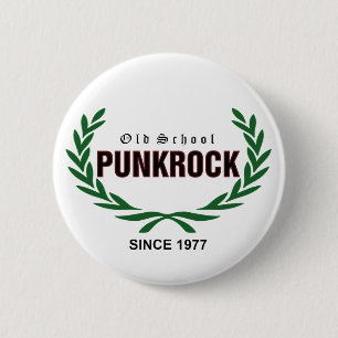 Macaron Rond 5 Cm Old School Punkrock since 1977