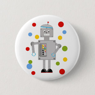 Macaron Rond 5 Cm Ollie le robot
