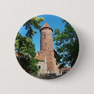 Macaron Rond 5 Cm Olsztyn Château médiéval gothique II - bouton