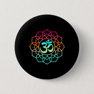 Macaron Rond 5 Cm Om Mandala Spirituel Zen Yoga Bouddhiste Méditer M