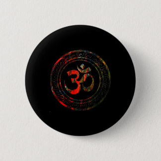 Macaron Rond 5 Cm Om Ohm Aum Buddhism Symbol Yoga Sanskrit 