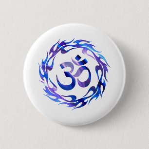 Macaron Rond 5 Cm Om, Om Hindu, Om Symbole, Om Logo, Aum