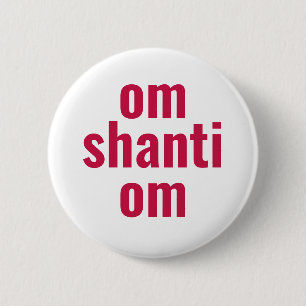 Macaron Rond 5 Cm om shanti om pink peace typography
