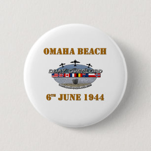 Macaron Rond 5 Cm Omaha Beach 6 juin 1944