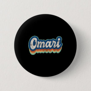 Macaron Rond 5 Cm Omari Prénom Garçon Style Vintage les années 70 80
